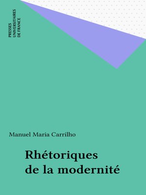 cover image of Rhétoriques de la modernité